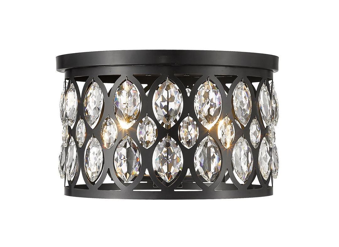 Dealey Four Light Flush Mount in Matte Black - available from The Lighting Shoppe, trusted by Canadian homeowners