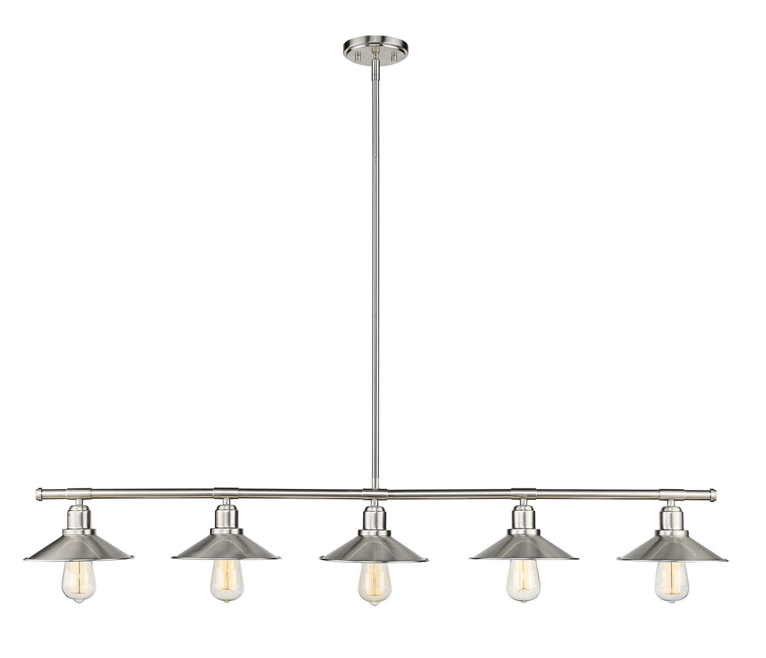 Casa Five Light Linear Chandelier in Brushed Nickel - available from The Lighting Shoppe, trusted by Canadian homeowners