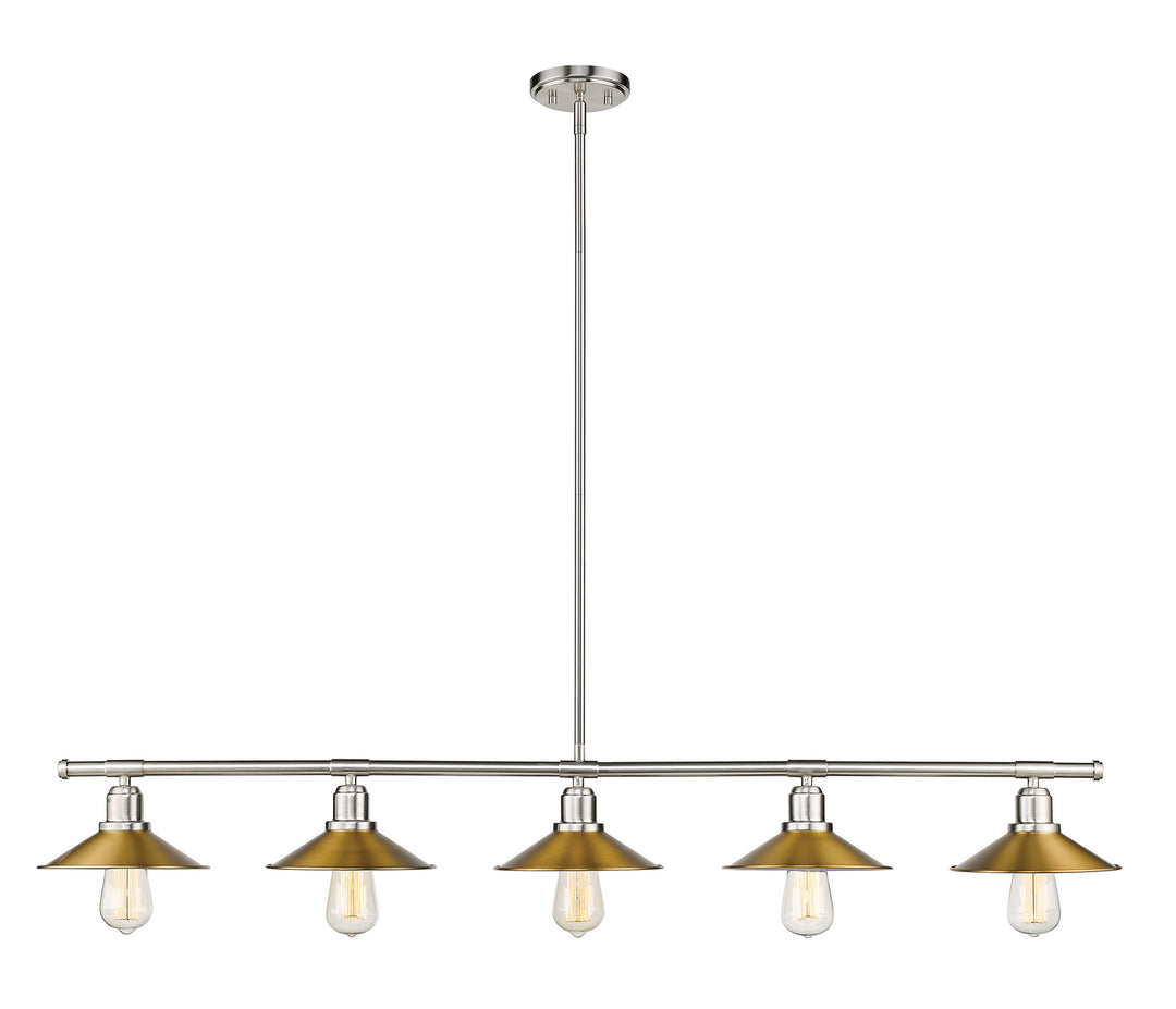 Casa Five Light Linear Chandelier in Brushed Nickel - available from The Lighting Shoppe, trusted by Canadian homeowners
