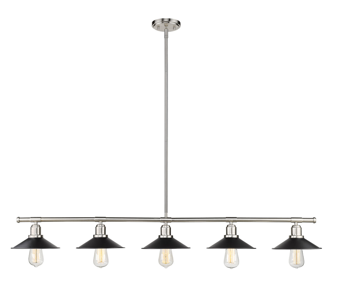 Casa Five Light Linear Chandelier in Brushed Nickel - available from The Lighting Shoppe, trusted by Canadian homeowners