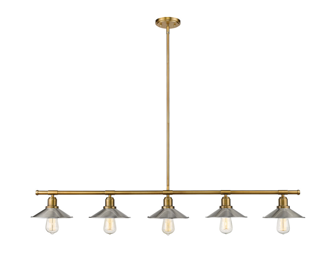 Casa Five Light Linear Chandelier in Foundry Brass - available from The Lighting Shoppe, trusted by Canadian homeowners