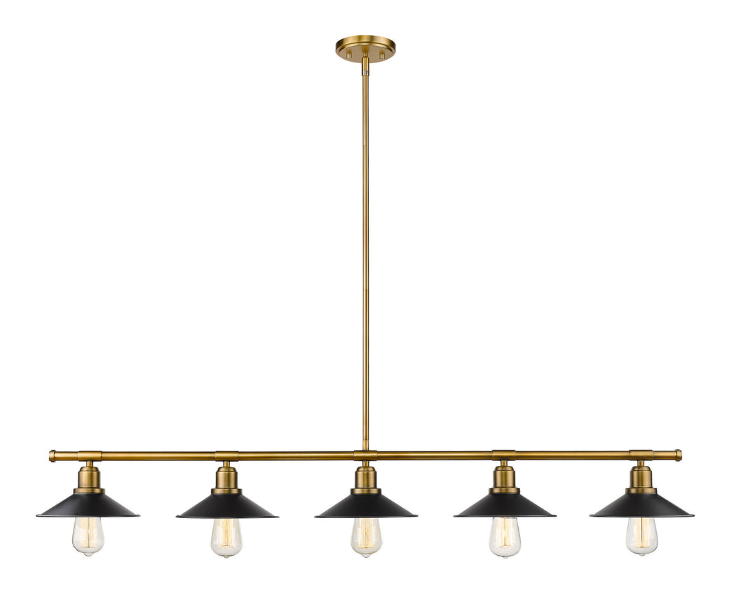 Casa Five Light Linear Chandelier in Foundry Brass - available from The Lighting Shoppe, trusted by Canadian homeowners