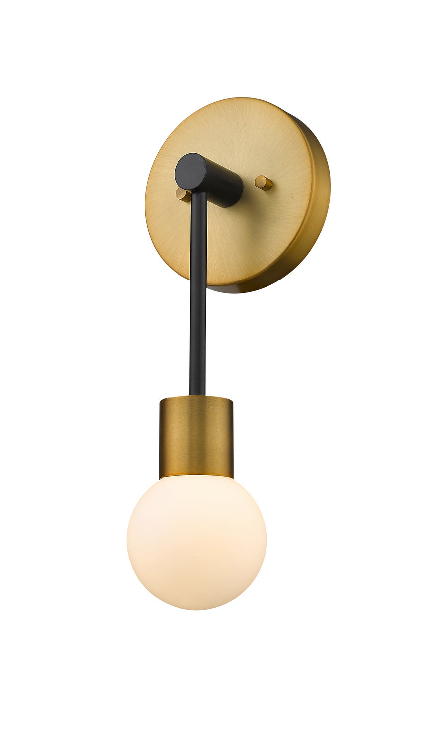 Z-Lite Canada - 621-1S-MB-FB - One Light Wall Sconce - Neutra - Matte Black + Foundry Brass