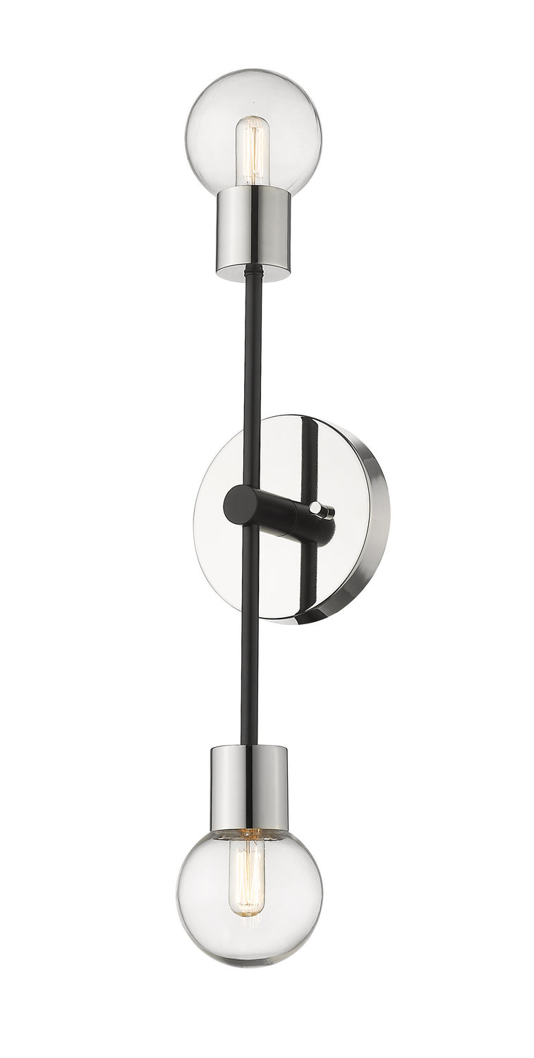 Z-Lite Canada - 621-2S-MB-PN - Two Light Wall Sconce - Neutra - Matte Black + Polished Nickel