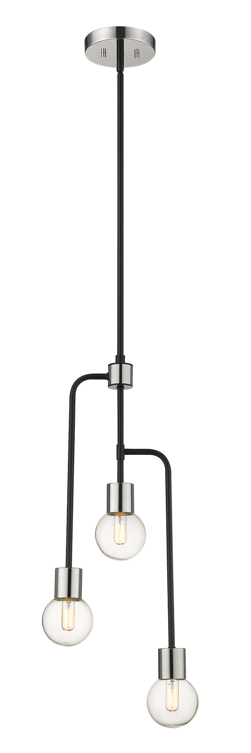Z-Lite Canada - 621-3MB-PN - Three Light Chandelier - Neutra - Matte Black + Polished Nickel