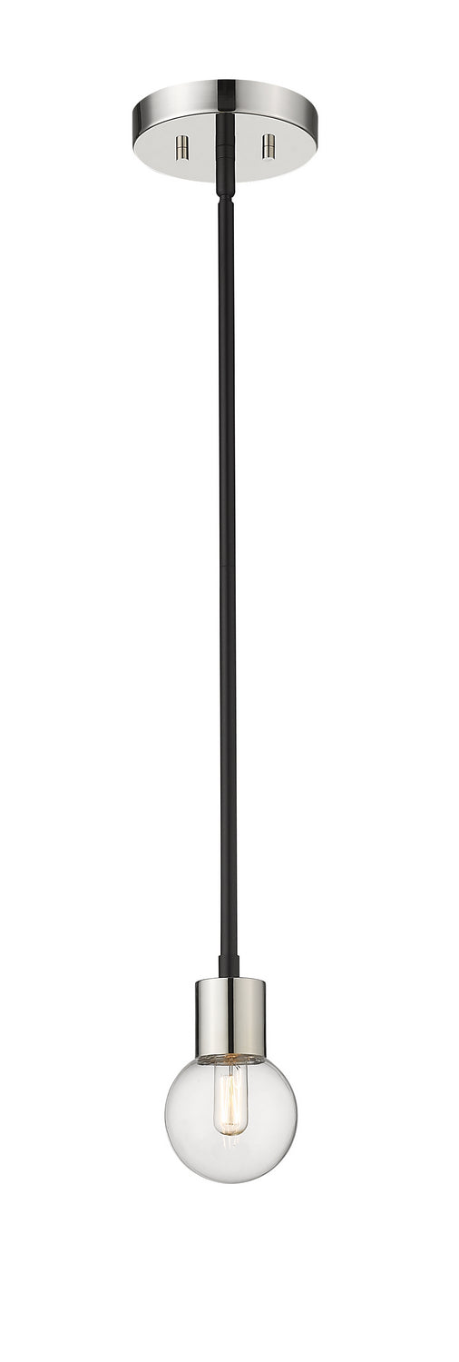 Neutra One Light Pendant in Matte Black + Polished Nickel - available from The Lighting Shoppe, trusted by Canadian homeowners