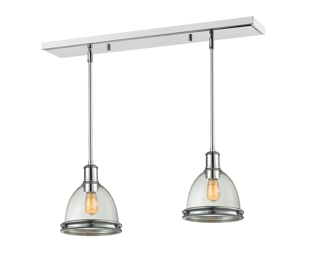Mason One Light Linear Chandelier in Chrome - available from The Lighting Shoppe, trusted by Canadian homeowners