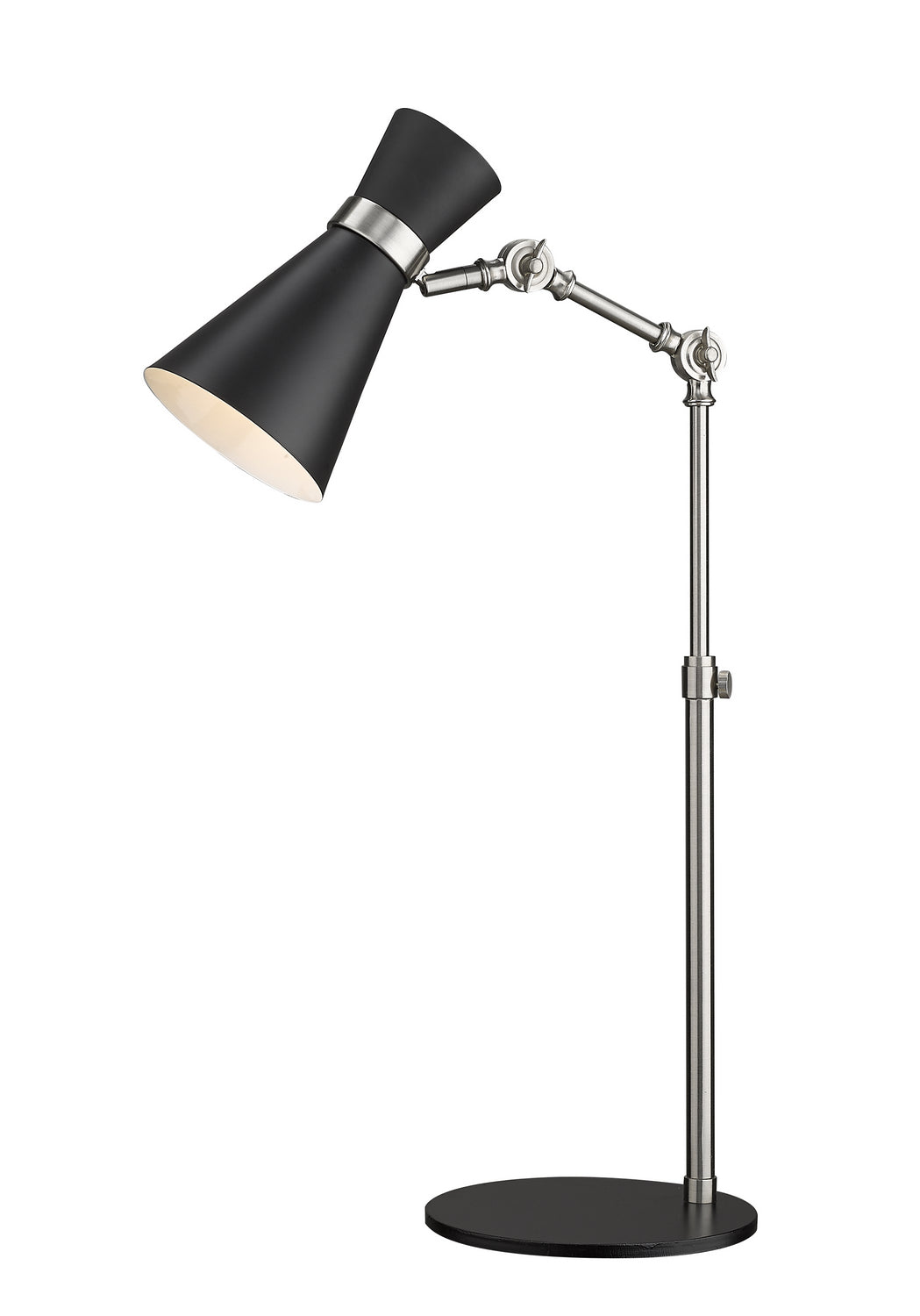 Soriano One Light Table Lamp in Matte Black + Brushed Nickel - available from The Lighting Shoppe, trusted by Canadian homeowners