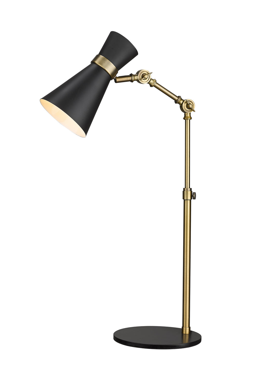 Soriano One Light Table Lamp in Matte Black + Heritage Brass - available from The Lighting Shoppe, trusted by Canadian homeowners