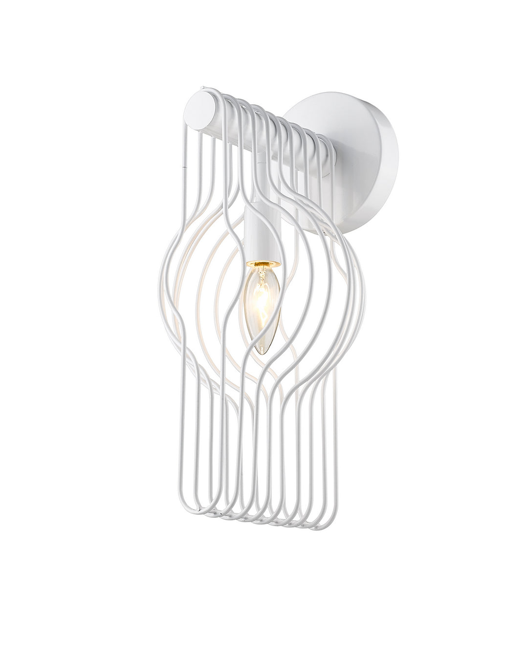 Contour One Light Wall Sconce in White - available from The Lighting Shoppe, trusted by Canadian homeowners