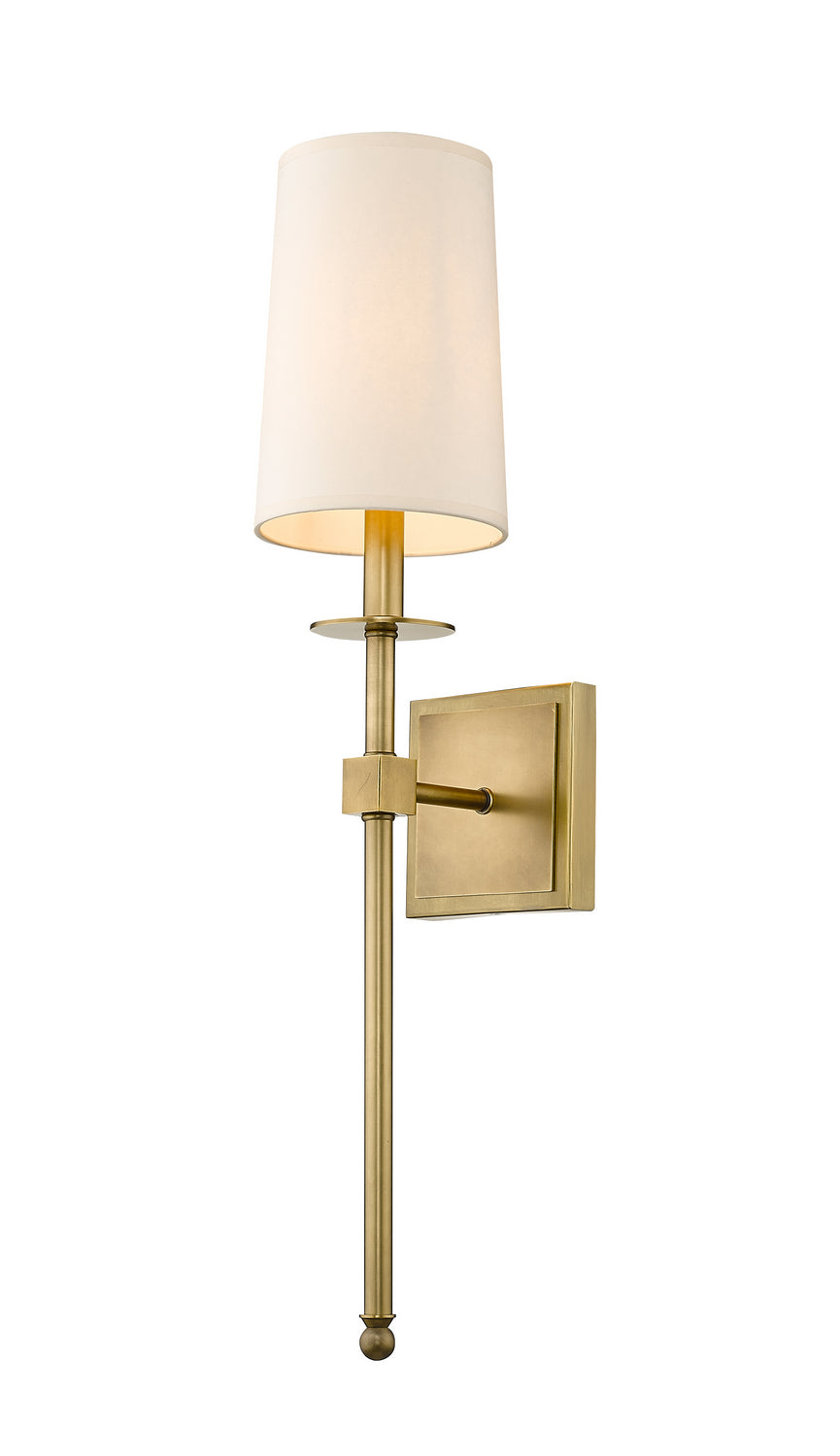 Camila One Light Wall Sconce in Rubbed Brass - available from The Lighting Shoppe, trusted by Canadian homeowners