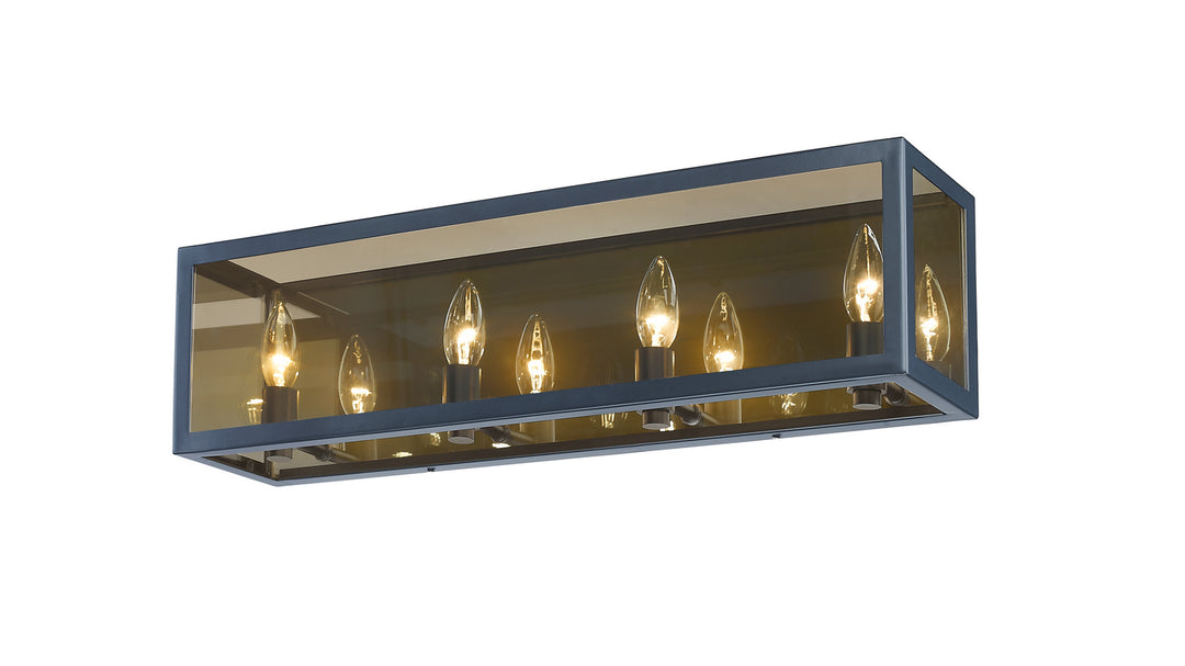 Infinity Four Light Vanity in Misty Charcoal - available from The Lighting Shoppe, trusted by Canadian homeowners
