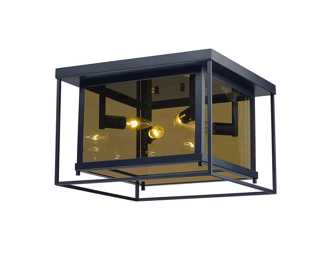 Infinity Four Light Flush Mount in Misty Charcoal - available from The Lighting Shoppe, trusted by Canadian homeowners