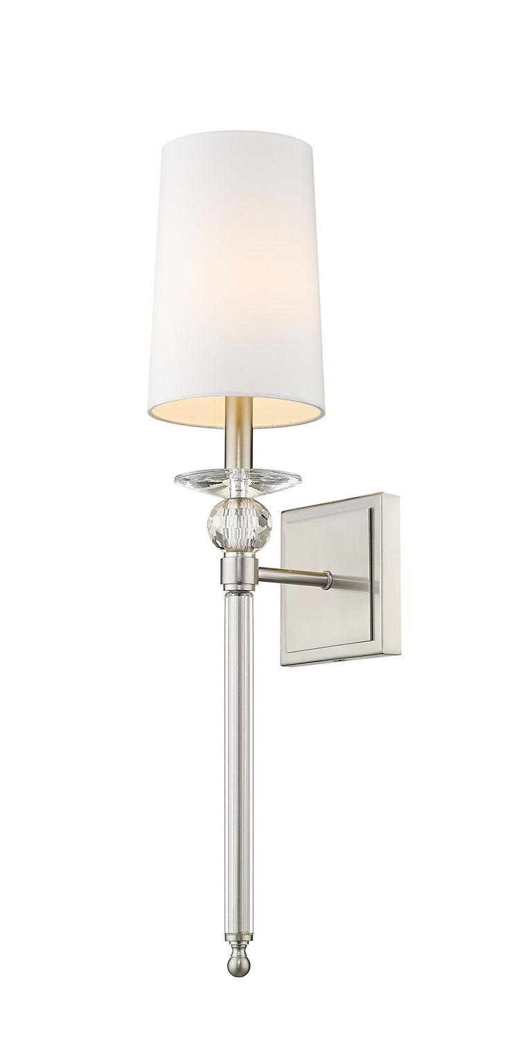 Ava One Light Wall Sconce in Brushed Nickel - available from The Lighting Shoppe, trusted by Canadian homeowners