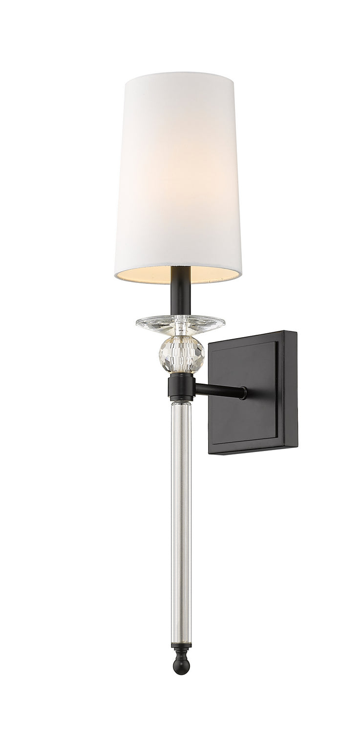 Ava One Light Wall Sconce in Matte Black - available from The Lighting Shoppe, trusted by Canadian homeowners