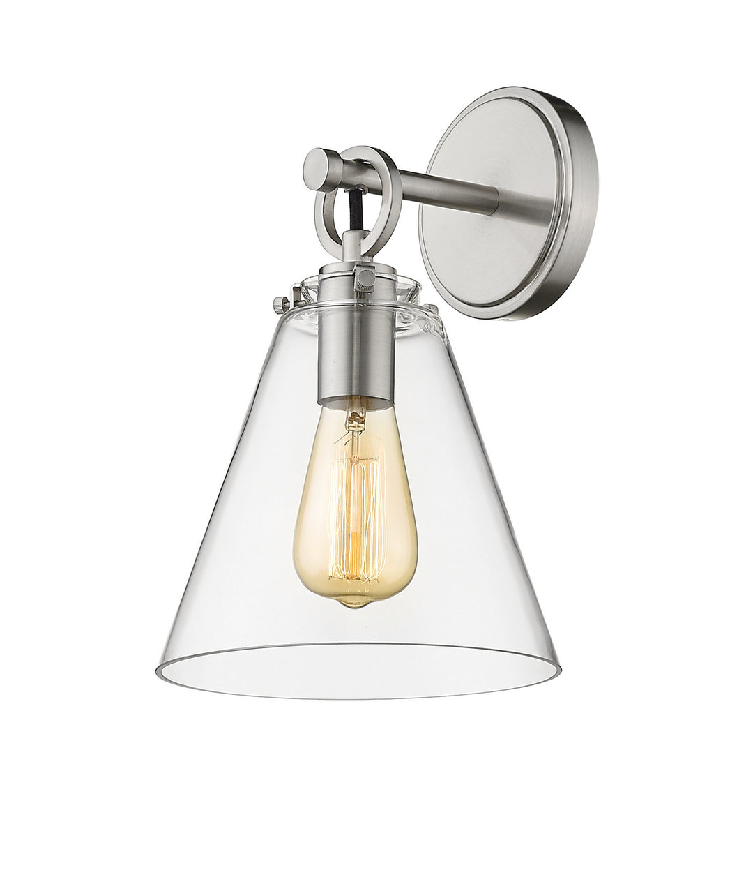 Harper One Light Wall Sconce in Brushed Nickel - available from The Lighting Shoppe, trusted by Canadian homeowners