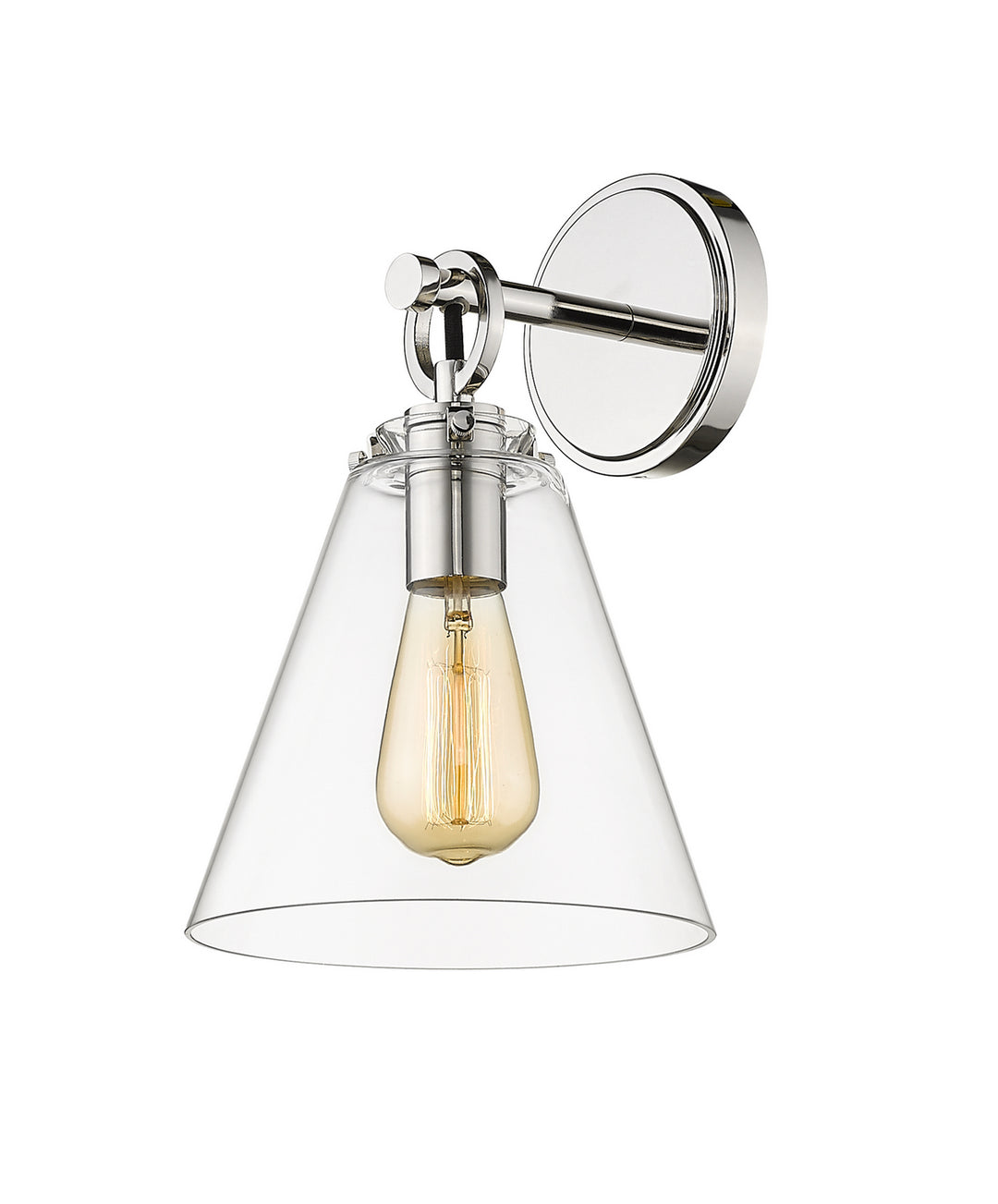 Harper One Light Wall Sconce in Polished Nickel - available from The Lighting Shoppe, trusted by Canadian homeowners
