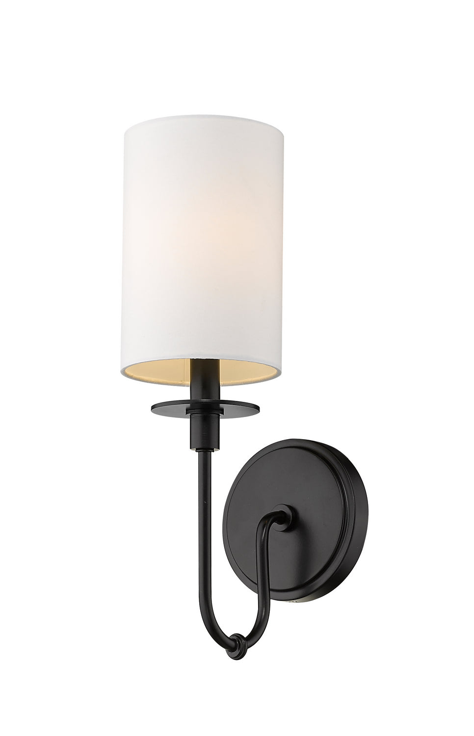 Ella One Light Wall Sconce in Matte Black - available from The Lighting Shoppe, trusted by Canadian homeowners