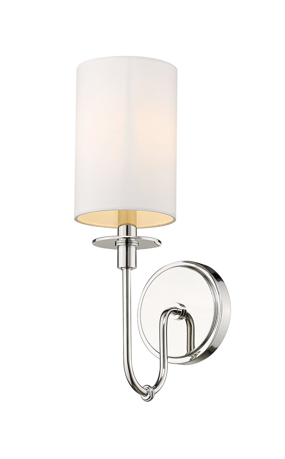 Ella One Light Wall Sconce in Polished Nickel - available from The Lighting Shoppe, trusted by Canadian homeowners