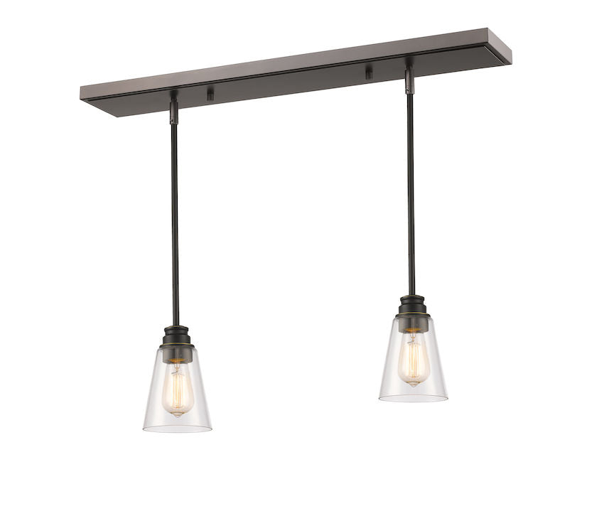 Annora One Light Linear Chandelier in Olde Bronze - available from The Lighting Shoppe, trusted by Canadian homeowners