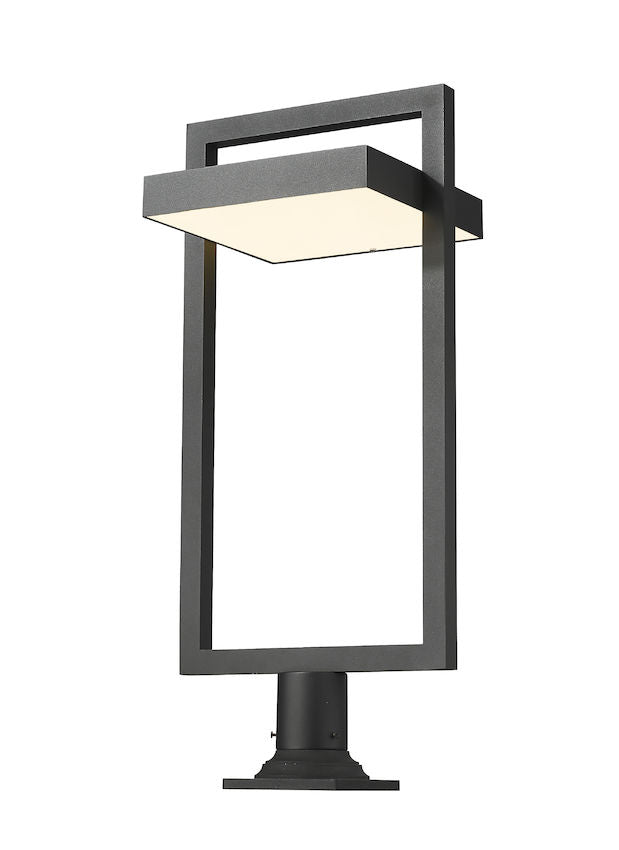 Luttrel LED Outdoor Pier Mounted Fixture in Black - available from The Lighting Shoppe, trusted by Canadian homeowners