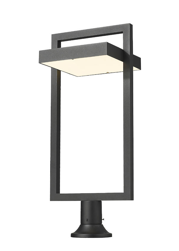 Luttrel LED Outdoor Pier Mounted Fixture in Black - available from The Lighting Shoppe, trusted by Canadian homeowners