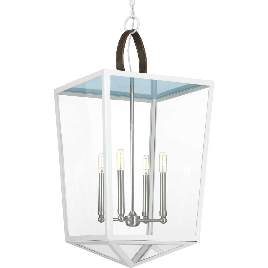 Progress Canada - P500196-030 - Four Light Foyer Pendant - Point Dume-Shearwater - White