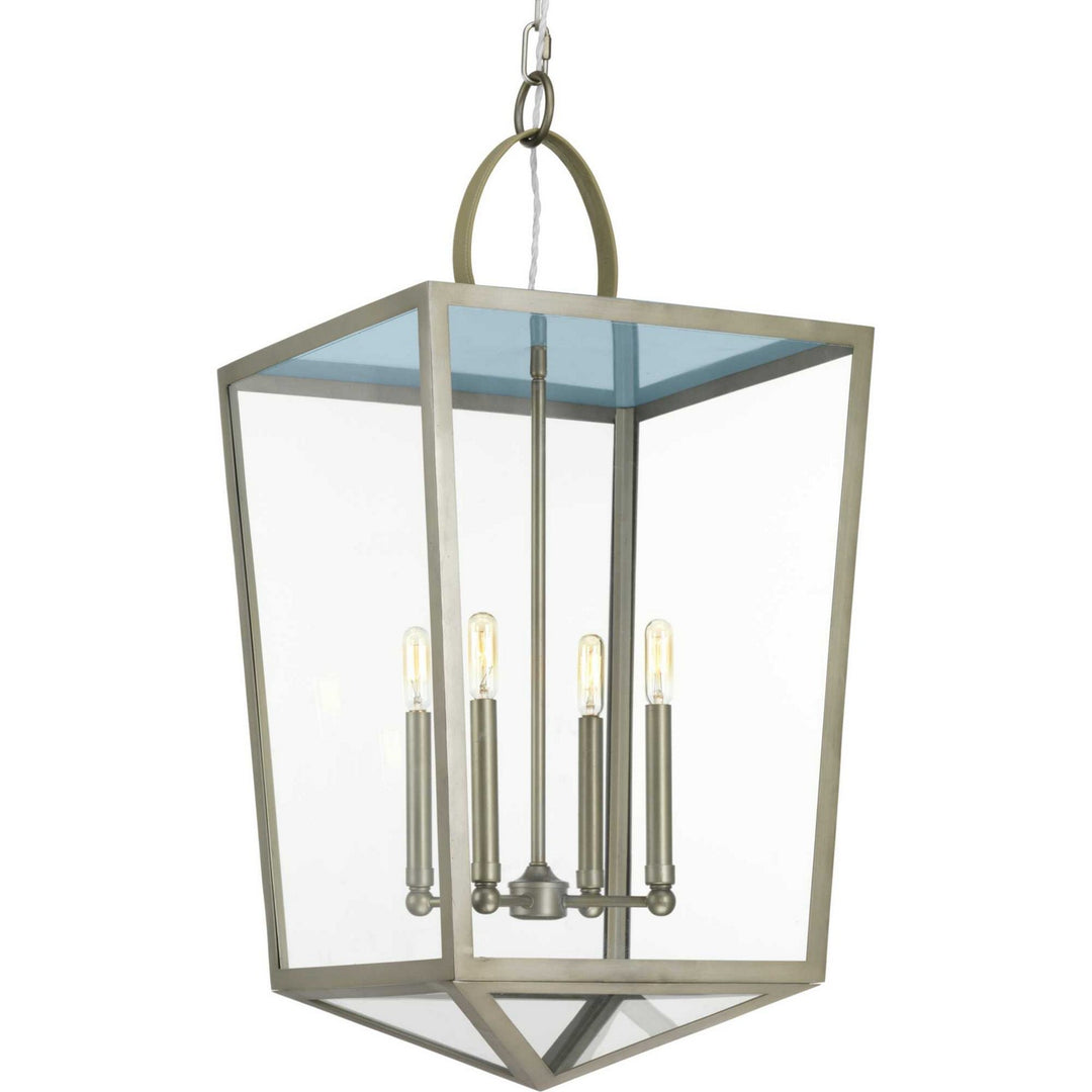 Progress Canada - P500196-081 - Four Light Foyer Pendant - Point Dume-Shearwater - Antique Nickel