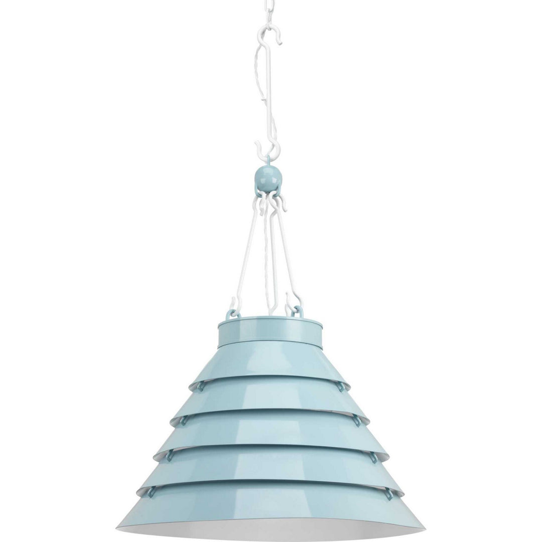 Progress Canada - P500200-162 - Three Light Pendant - Point Dume-Surfrider - Matte Blue Enamel