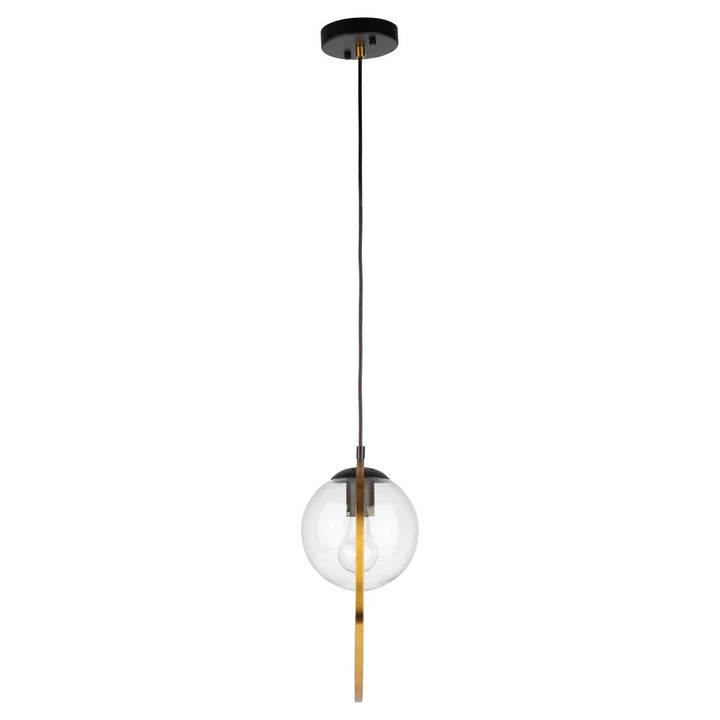 Artcraft Canada - AC10890VB - One Light Pendant - Lugano - Black & Vintage Brass