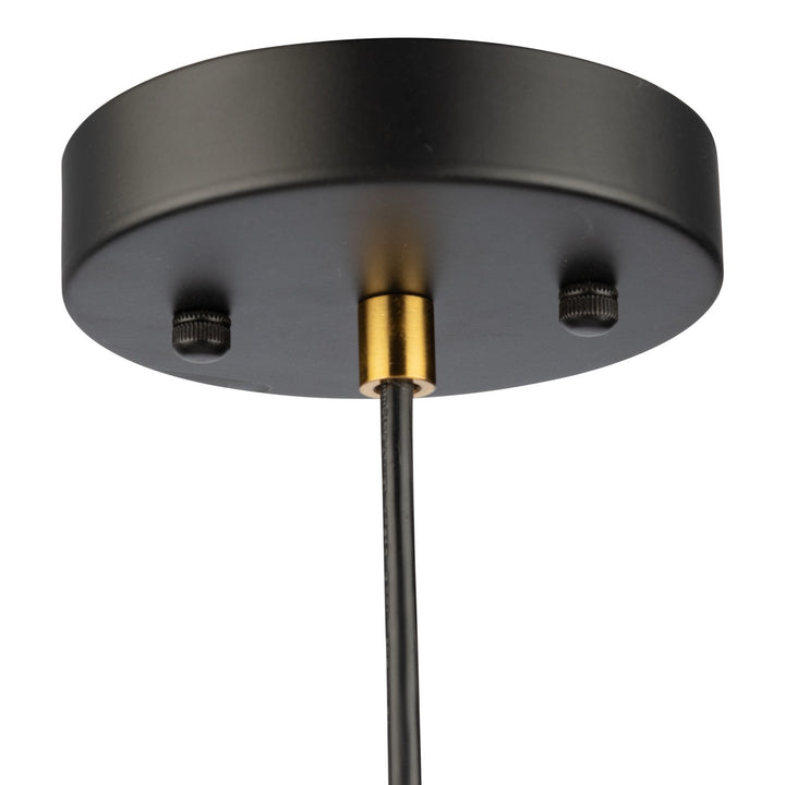 Artcraft Canada - AC10890VB - One Light Pendant - Lugano - Black & Vintage Brass