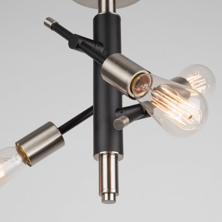 Artcraft Canada - AC11251NB - Three Light Semi Flush Mount - Truro - Black & Brushed Nickel