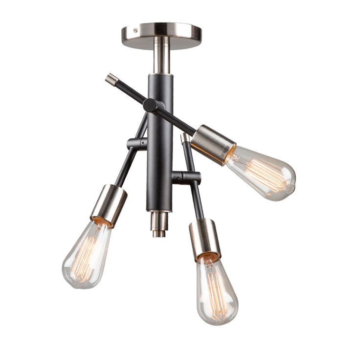 Artcraft Canada - AC11251NB - Three Light Semi Flush Mount - Truro - Black & Brushed Nickel