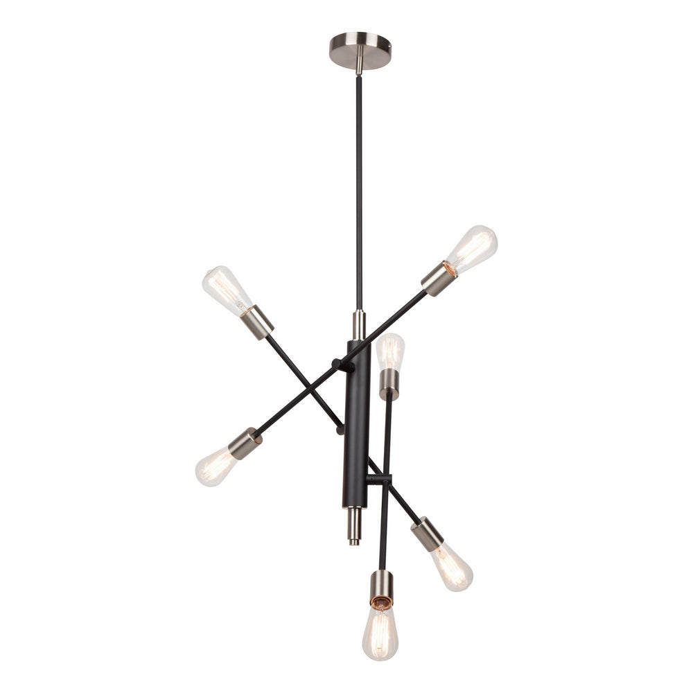 Artcraft Canada - AC11252NB - Six Light Pendant - Truro - Black & Brushed Nickel
