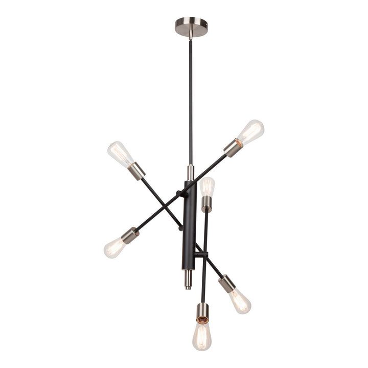 Artcraft Canada - AC11252NB - Six Light Pendant - Truro - Black & Brushed Nickel