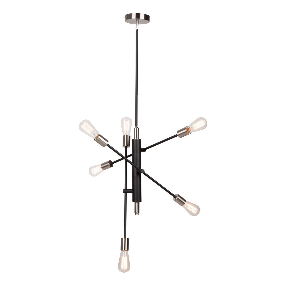 Artcraft Canada - AC11252NB - Six Light Pendant - Truro - Black & Brushed Nickel