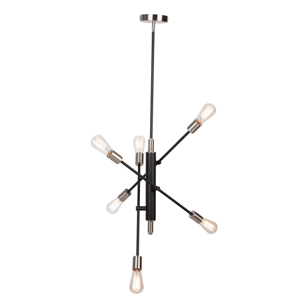 Artcraft Canada - AC11252NB - Six Light Pendant - Truro - Black & Brushed Nickel