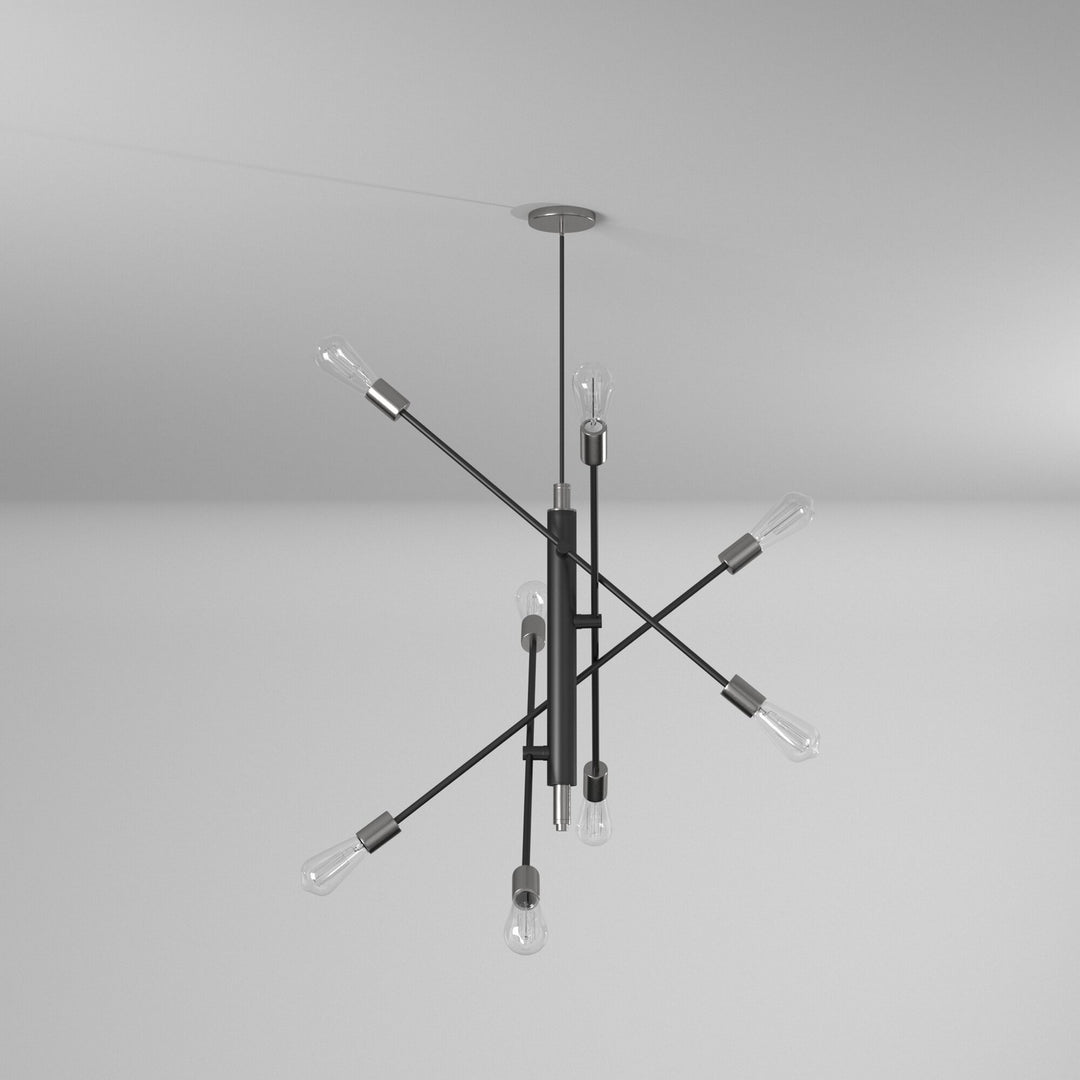 Artcraft Canada - AC11253NB - Eight Light Pendant - Truro - Black & Brushed Nickel
