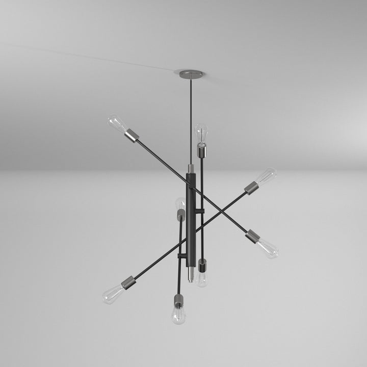 Artcraft Canada - AC11253NB - Eight Light Pendant - Truro - Black & Brushed Nickel