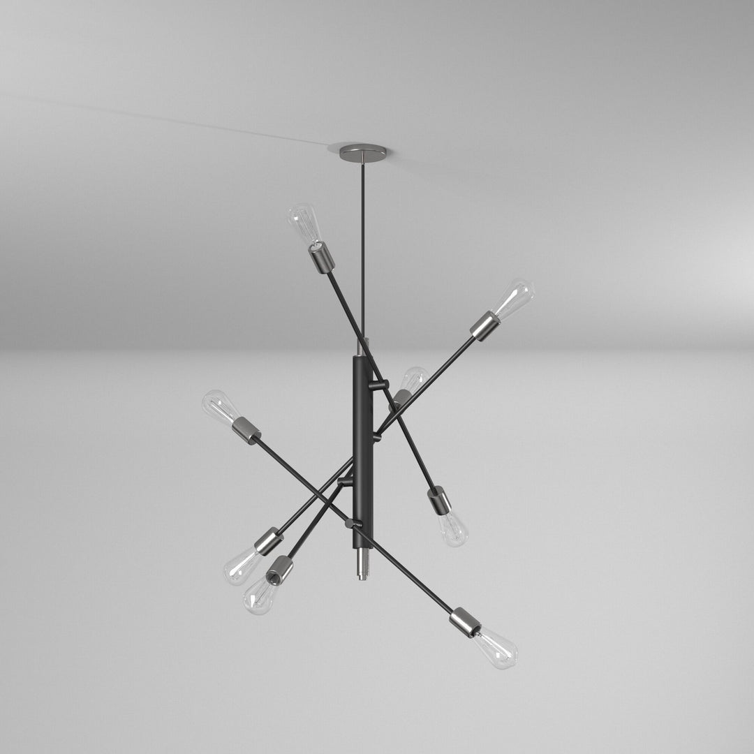 Artcraft Canada - AC11253NB - Eight Light Pendant - Truro - Black & Brushed Nickel
