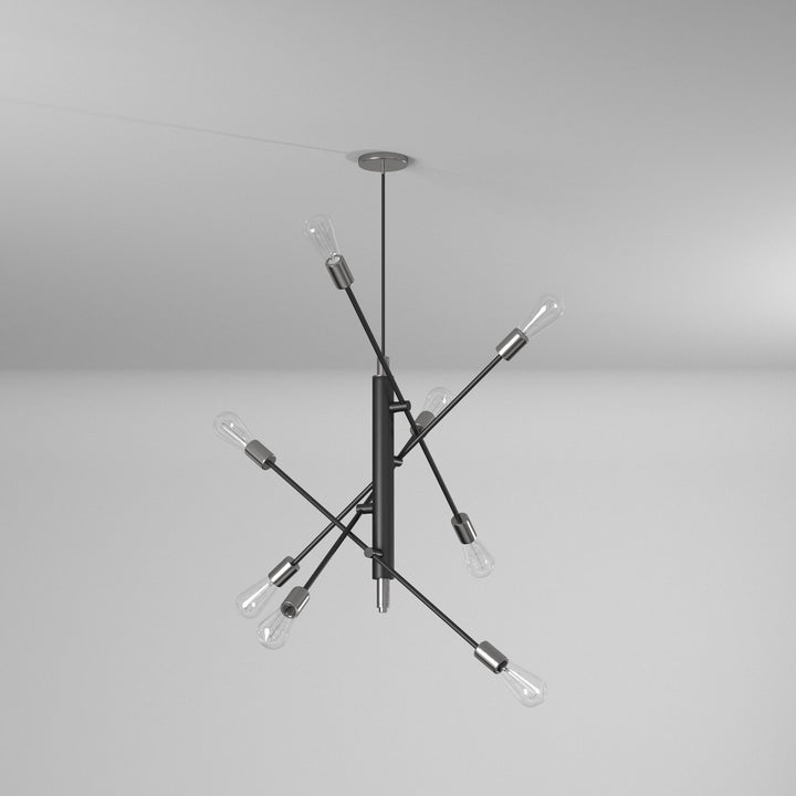 Artcraft Canada - AC11253NB - Eight Light Pendant - Truro - Black & Brushed Nickel