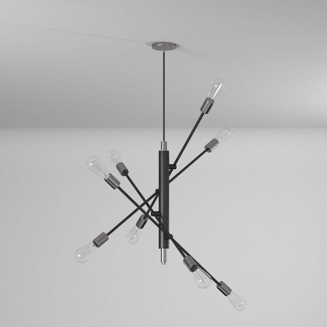 Artcraft Canada - AC11253NB - Eight Light Pendant - Truro - Black & Brushed Nickel