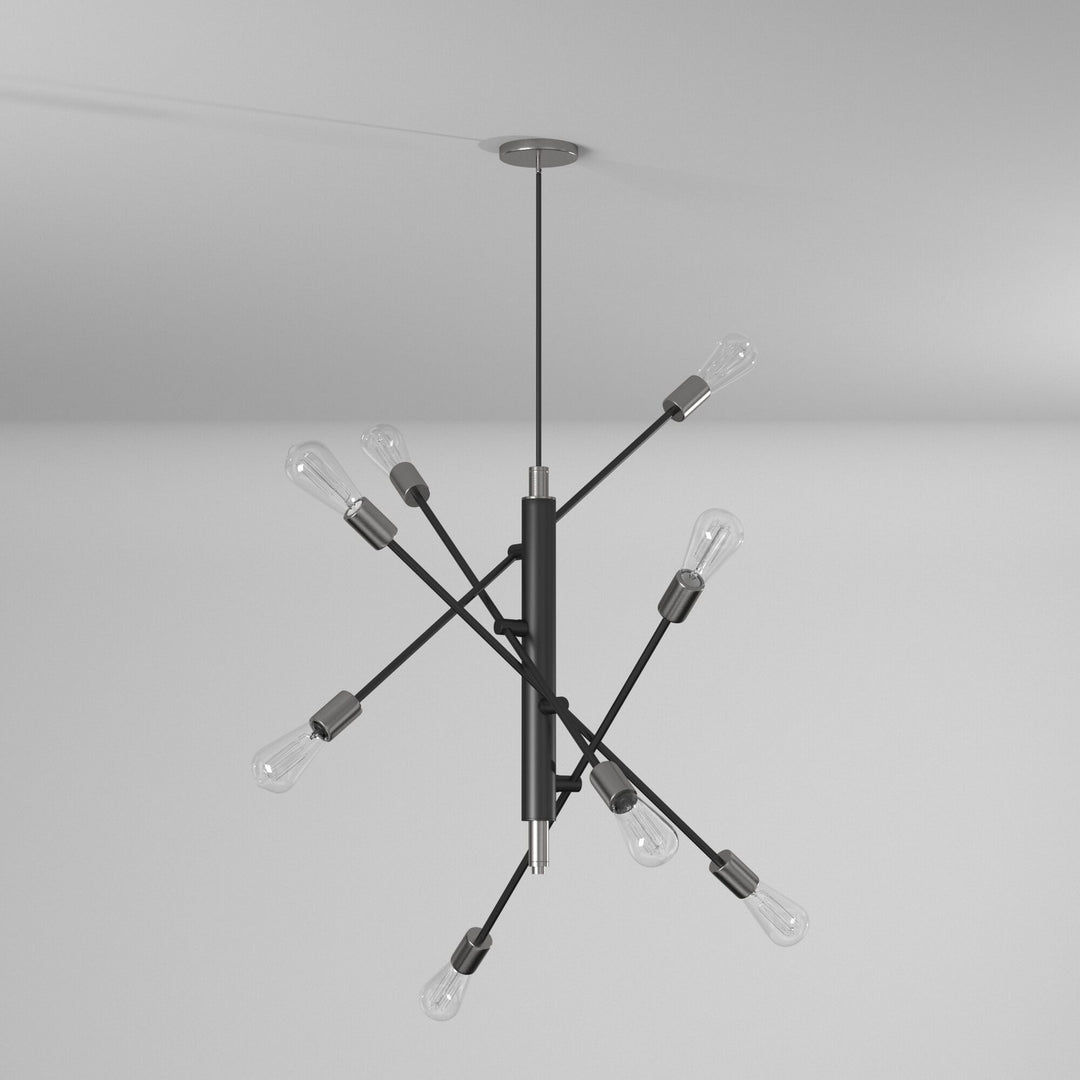 Artcraft Canada - AC11253NB - Eight Light Pendant - Truro - Black & Brushed Nickel