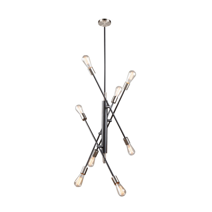 Artcraft Canada - AC11253NB - Eight Light Pendant - Truro - Black & Brushed Nickel