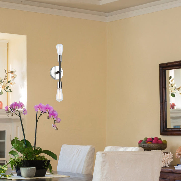 Artcraft Canada - AC11256NB - Two Light Wall Sconce - Truro - Black & Brushed Nickel