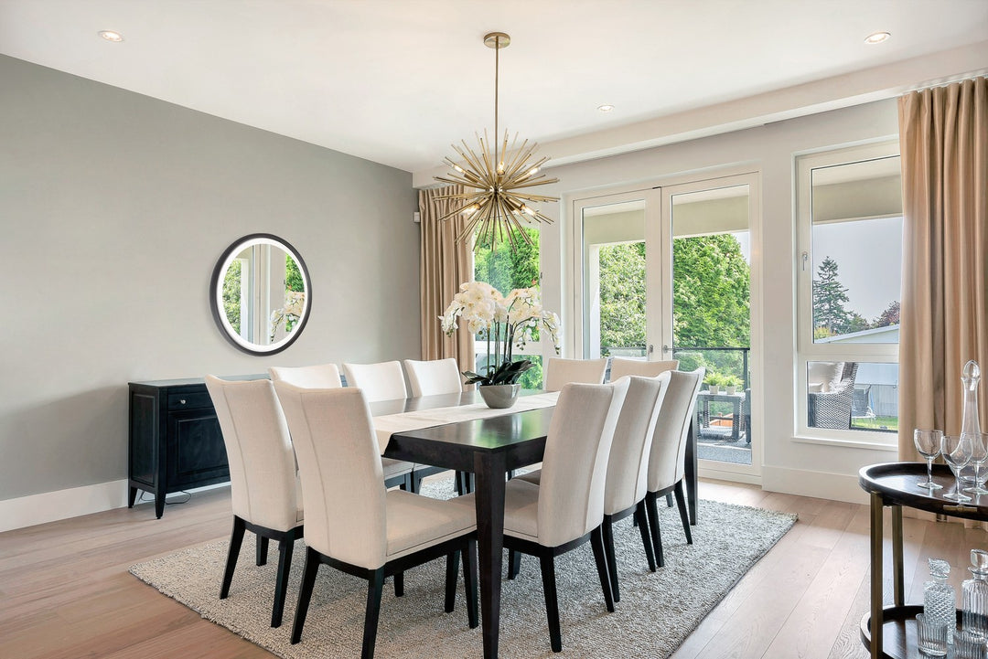 Artcraft Canada - AC11443 - Eight Light Chandelier - Sunburst - Satin Brass