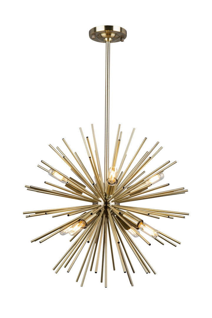 Artcraft Canada - AC11443 - Eight Light Chandelier - Sunburst - Satin Brass