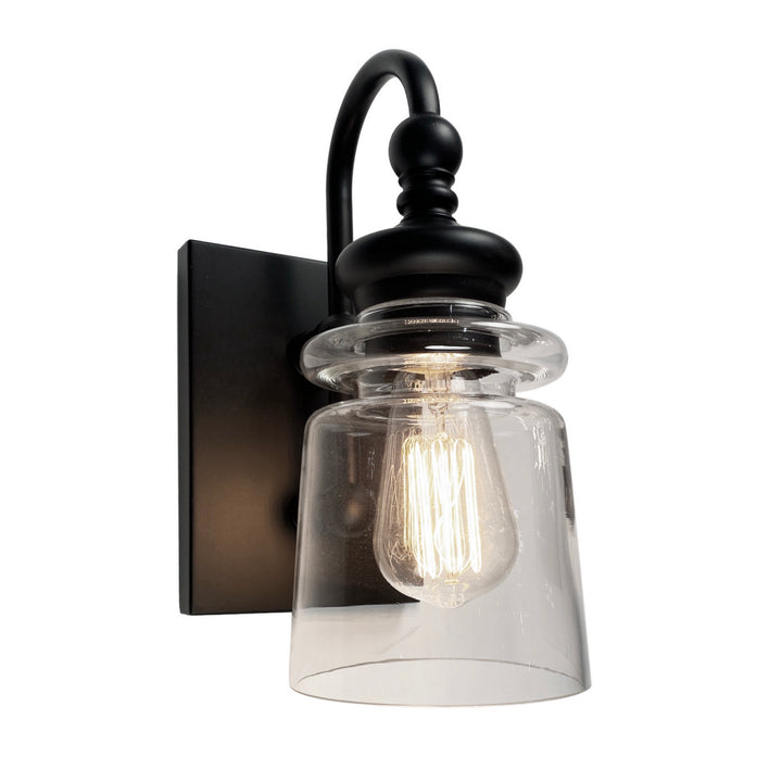 Artcraft Canada - AC11591BK - One Light Wall Sconce - Castara - Black & Brass