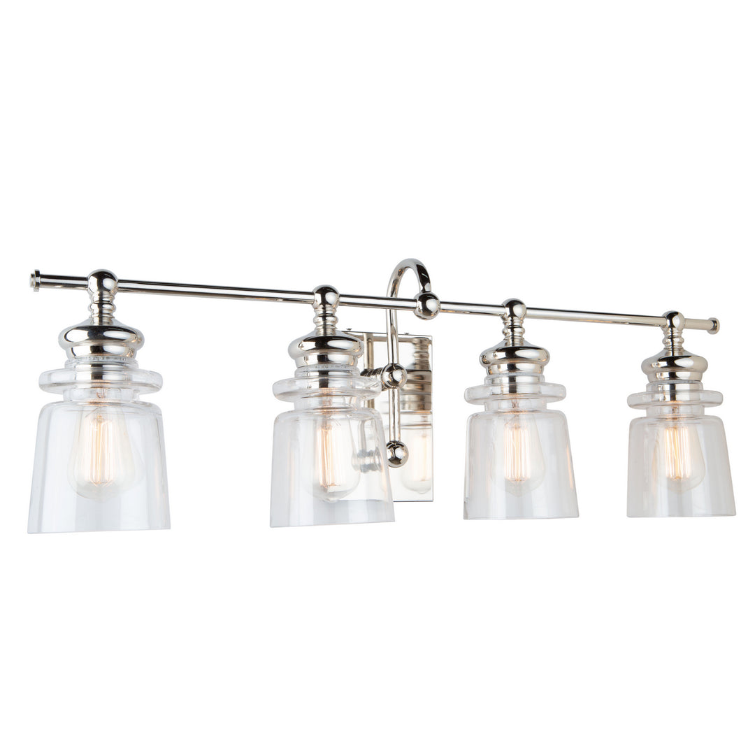 Castara Four Light Wall Mount in Polished Nickel - available from The Lighting Shoppe, trusted by Canadian homeowners