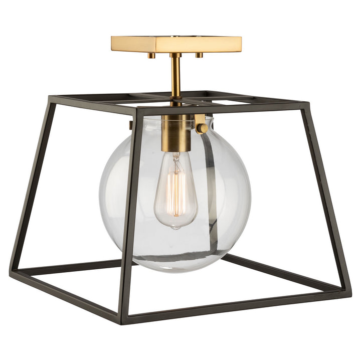 Artcraft Canada - AC11600VB - One Light Semi-Flush Mount - Bridgetown - Black & Harvest Brass